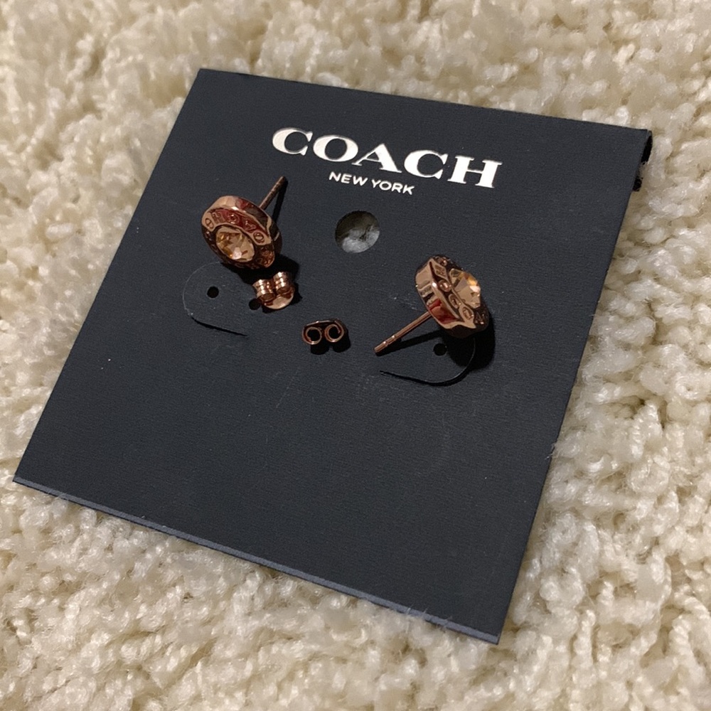 Coach Rose Gold Earrings - Picture 3 of 6